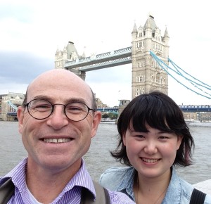 Nigel and his daughter, Aya in London